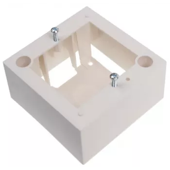 Caja individual de superficie JAVEL para 2 módulos M45, 1M, 45x45, blanca