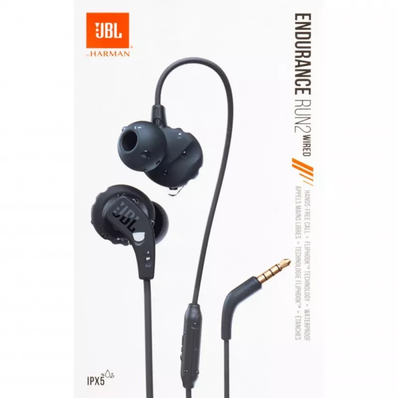 Auriculares con cable JBL Endurance Run 2 impermeables - negro