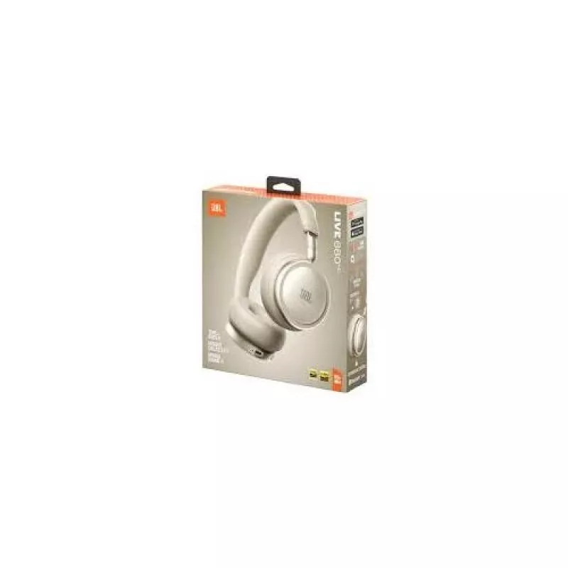 JBL Live 680NC auriculares inalámbricos on-ear con cancelación adaptativa de ruido, arena