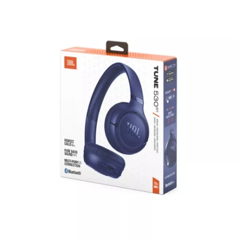 Auriculares inalámbricos on-ear JBL Tune 530BT con Pure Bass, Bluetooth 5.3, batería de 40 h, Azul