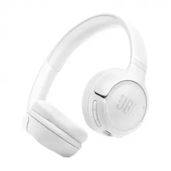 JBL Tune 530BT auriculares inalámbricos on-ear con Pure Bass, Bluetooth 5.3, batería de 57 horas, diseño plegable – blanco
