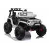 JC666 Coche eléctrico infantil de policía con luces LED, MP3 y mando a distancia blanco