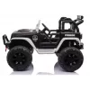 JC666 Coche eléctrico infantil de policía con luces LED, MP3 y mando a distancia blanco