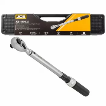 Llave dinamométrica de clic JCB 1/2 pulgadas 20-120 Nm con maletín de almacenamiento