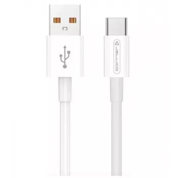 Cable de datos y carga rápida PD 20W USB a USB-C Jellico B1 duradero y suave 1 m blanco
