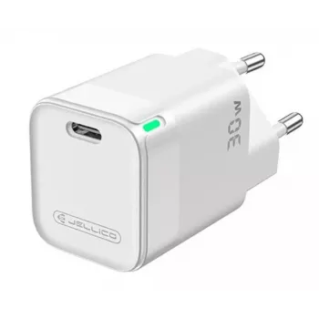 Jellico C43 Mini PD 30W QC 3.0 Cargador rápido inteligente adaptativo con 1x USB-C (5-20V) Blanco