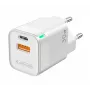 Jellico C44 Mini PD 30W QC 3.0 Cargador Rápido Inteligente Adaptativo con 1x USB-C (5-20V) / USB 3A Blanco