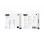 Jellico IP15 cable de datos y carga rápida PD 60W USB-C a USB-C de algodón trenzado para iPhone 15 / 16 1m blanco