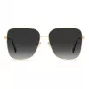 JIMMY CHOO HESTER-S-2M2 Gafas de sol para mujer - Montura negra, lentes gris degradado, 59 mm