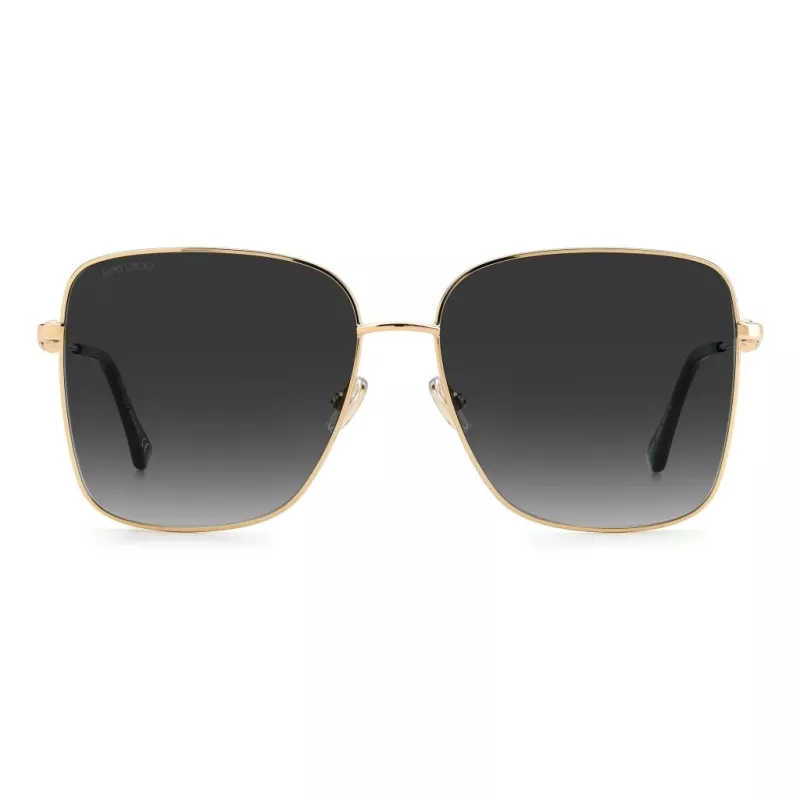 JIMMY CHOO HESTER-S-2M2 Gafas de sol para mujer - Montura negra, lentes gris degradado, 59 mm