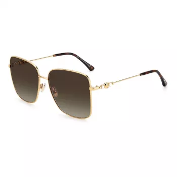 JIMMY CHOO HESTER S06JHA Gafas de sol mujer - Montura de acetato negra, cristales degradados grises, 59 mm