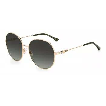 JIMMY CHOO Gafas de sol para mujer BIRDIESPEFIB - Montura de acetato cat-eye cuadrada extragrande - 60/18/145 mm - Protección UV400