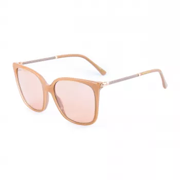 Jimmy Choo Gafas de sol de mujer Scilla F/S WM2S - Montura de acetato negra diseño butterfly/cat eye con lentes degradadas grises - 52/15/140 mm