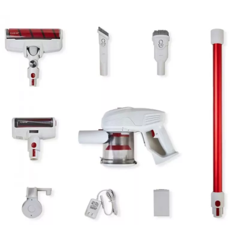 JIMMY JV51 Aspirador de batería de mano y escoba, 400 W, 21,6 V, 45 min de autonomía, Rojo