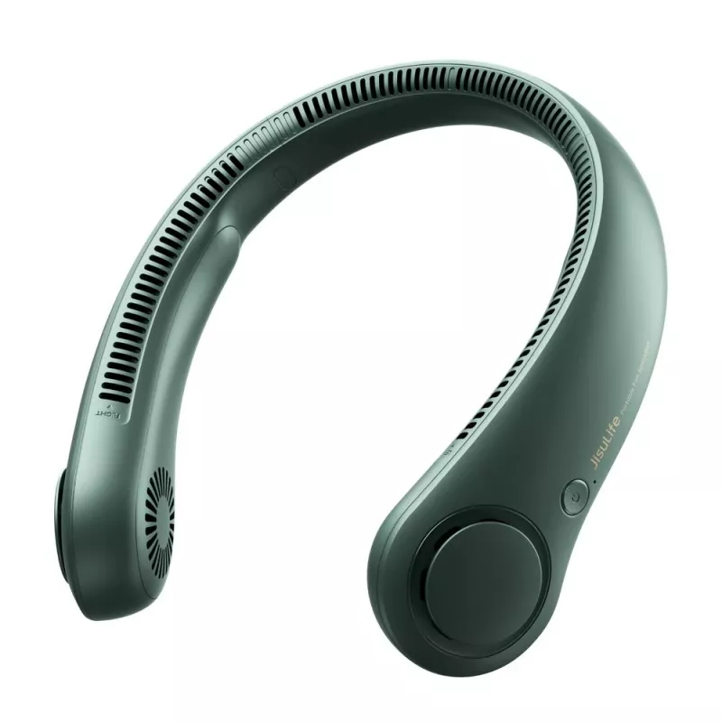 JISULIFE Ventilador de cuello 3 verde oscuro
