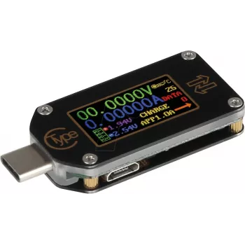 Medidor de potencia USB-C JOY-IT TC66C con LCD en color y Bluetooth