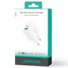 Joyroom Cargador 20W de doble puerto (USB-A + USB-C) enchufe EU blanco