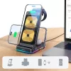 Soporte de carga inalámbrica 3 en 1 Joyroom para iPhone, Apple Watch, AirPods - carga rápida de 15W, negro (JR-WQN01)