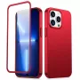 Funda 360 Full Case frontal y trasera Joyroom para iPhone 13 Pro Max + protector de cristal templado rojo (JR-BP928 rojo)