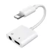 Adaptador Joyroom Lightning a Lightning/mini-jack de 3,5 mm, 0,12 m, blanco (S-Y104)