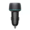 Joyroom cargador de coche U+C, QC 3.0, PD, 60W, RGB, negro (JR-CCN01)