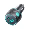 Joyroom cargador de coche U+C, QC 3.0, PD, 60W, RGB, negro (JR-CCN01)