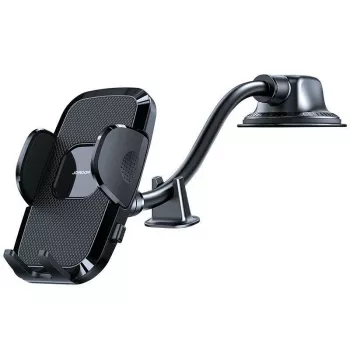 Soporte para móvil Joyroom con brazo flexible para salpicadero y parabrisas negro