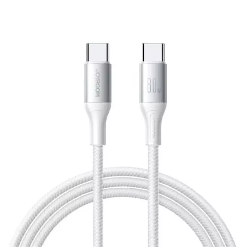 JOYROOM Flash Series Cable USB-C a USB-C A28, 60W, 480 Mbps, 2m, blanco (S-A28-CCW2)
