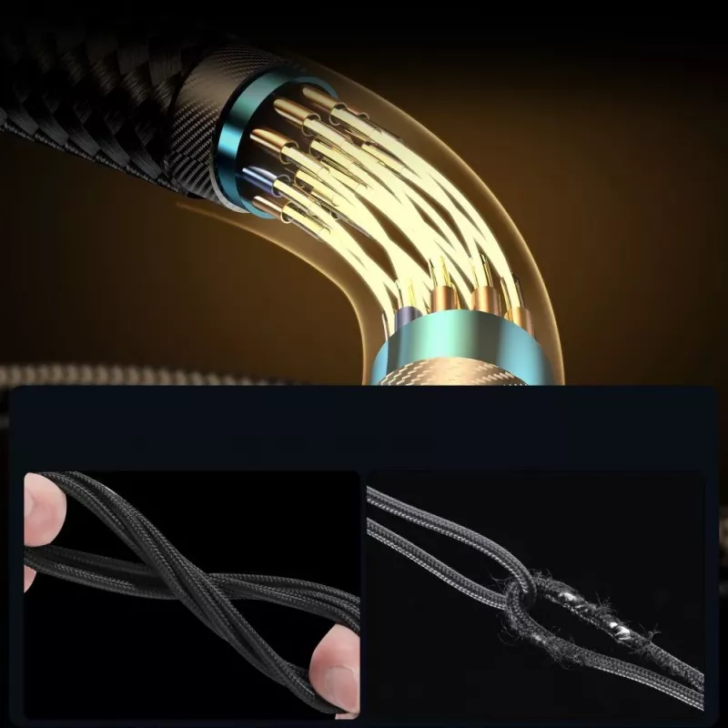 Joyroom cable gaming S-CC100A6 USB-C (acodado) / USB-C (recto) 100W 1,2m - negro