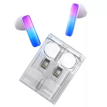 Joyroom IceLens Series Auriculares True Wireless con luces LED, Bluetooth 5.3, Blanco (JR-TC1-WHT)