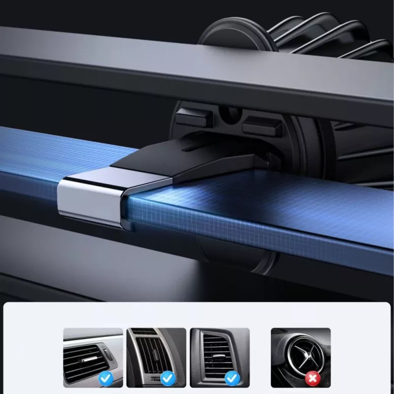 Joyroom soporte magnético para coche con carga inalámbrica 15W para ventilación negro (JR-ZS240 Pro)