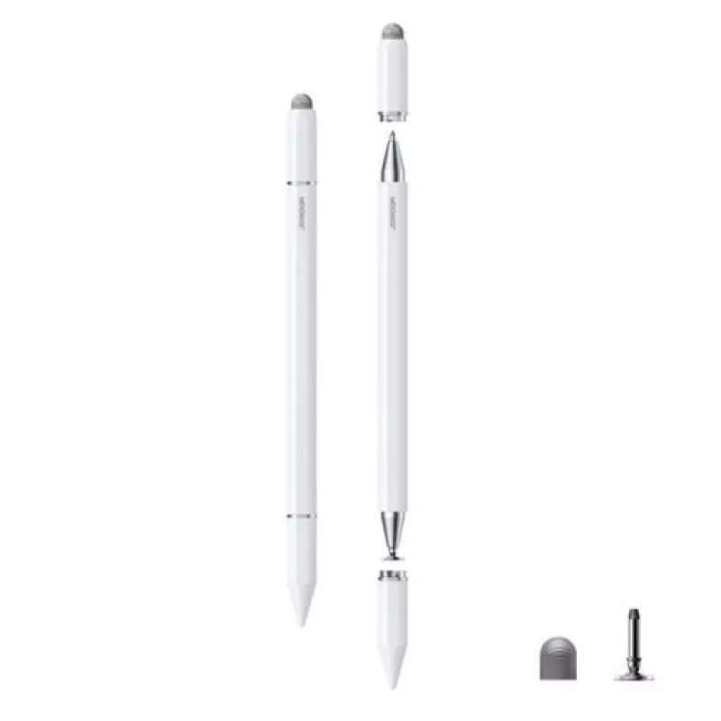 JOYROOM JR-BP561 Lápiz táctil capacitivo magnético pasivo 3 en 1 con bolígrafo, blanco