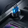 Joyroom JR-CCD03 Cargador de coche con pantalla digital, 3x USB-A, 17W, 3,4A, negro