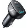 Joyroom JR-CCD04 Cargador de coche 30W 2x USB-C USB-A con pantalla digital - Negro