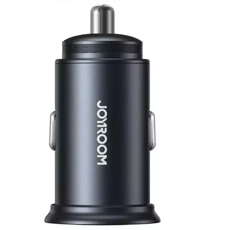 Cargador de coche mini JOYROOM JR-CCN04 60W USB-C PD 3.0 y USB-A QC 3.0, negro