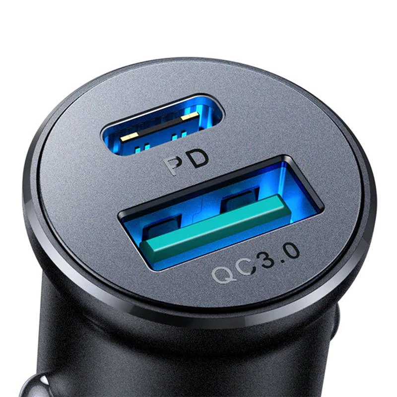 Joyroom JR-CCN05 Cargador de coche mini 30W USB-A USB-C Negro