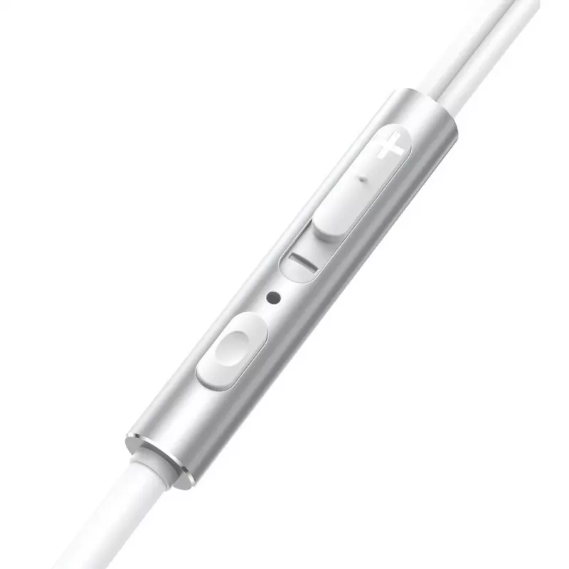 Joyroom Wired Series JR-EW03 Auriculares intraauriculares con mando y micrófono, conector jack de 3,5 mm, plateado