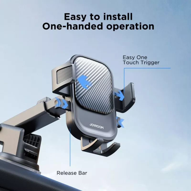 Soporte de móvil para coche Joyroom JR-OK6 - ventosa para salpicadero y parabrisas - universal para smartphones de 4,7-7,2 pulgadas - giro 360° - negro