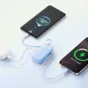 Joyroom JR-PR2L 10000mAh 35W Batería Externa con Pantalla Digital, Cables USB-C y Lightning Extraíbles Integrados (0,7m), Azul