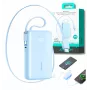Joyroom JR-PR2L 10000mAh 35W Batería Externa con Pantalla Digital, Cables USB-C y Lightning Extraíbles Integrados (0,7m), Azul
