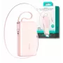 Joyroom JR-PR2L Batería Externa 10000 mAh 35W con Pantalla Digital, Cables USB-C y Lightning Extraíbles (0,7 m) Rosa