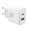 JOYROOM JR-TCF05 Flash cargador 20W USB-C PD con cable de USB-C a Lightning 1m blanco