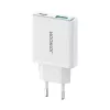 JOYROOM JR-TCF14-WHT cargador de pared USB dual 20W PD 3.0 y QC 3.0 - blanco