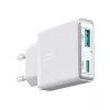 JOYROOM JR-TCF14-WHT cargador de pared USB dual 20W PD 3.0 y QC 3.0 - blanco