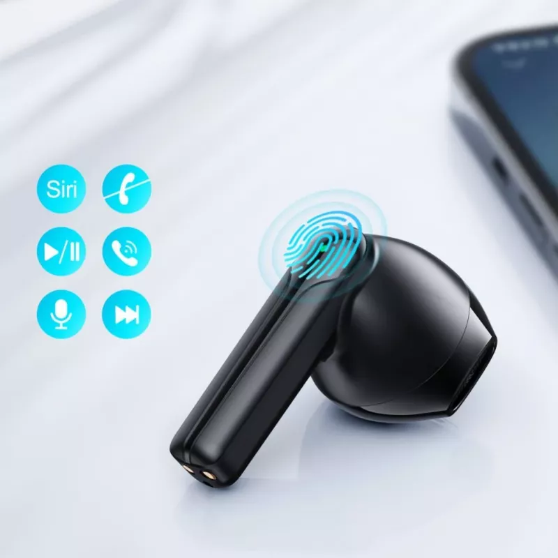 JOYROOM JR-TL11 Auriculares True Wireless con ENC, protección al agua IPX4, Bluetooth 5.3, control táctil, Negro