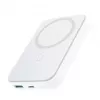 Batería externa inalámbrica magnética Joyroom JR-W020 20W Mini 10000mAh blanca con cable USB a Type-C 0,25m