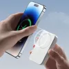 Batería externa inalámbrica magnética Joyroom JR-W020 20W Mini 10000mAh blanca con cable USB a Type-C 0,25m