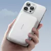 Batería externa inalámbrica magnética Joyroom JR-W020 20W Mini 10000mAh blanca con cable USB a Type-C 0,25m