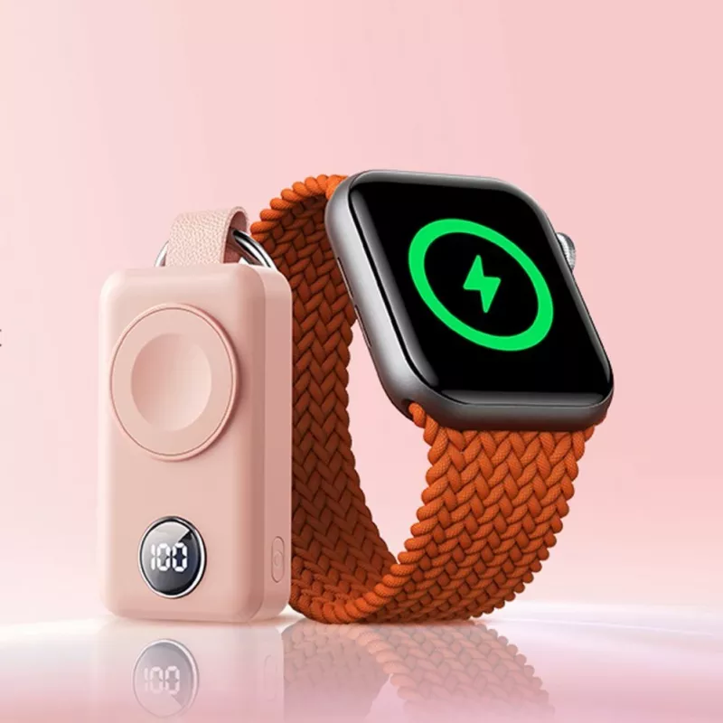 Batería externa inalámbrica Joyroom JR-WQW01 2000mAh 3W para Apple Watch Rosa