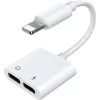 Adaptador divisor de audio y carga Joyroom Lightning a 2x Lightning blanco (S-Y104)